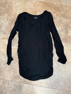 Motherhood Maternity Black Scoop Neck Long Sleeve Top
